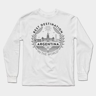 Argentina Minimal Badge Design Long Sleeve T-Shirt